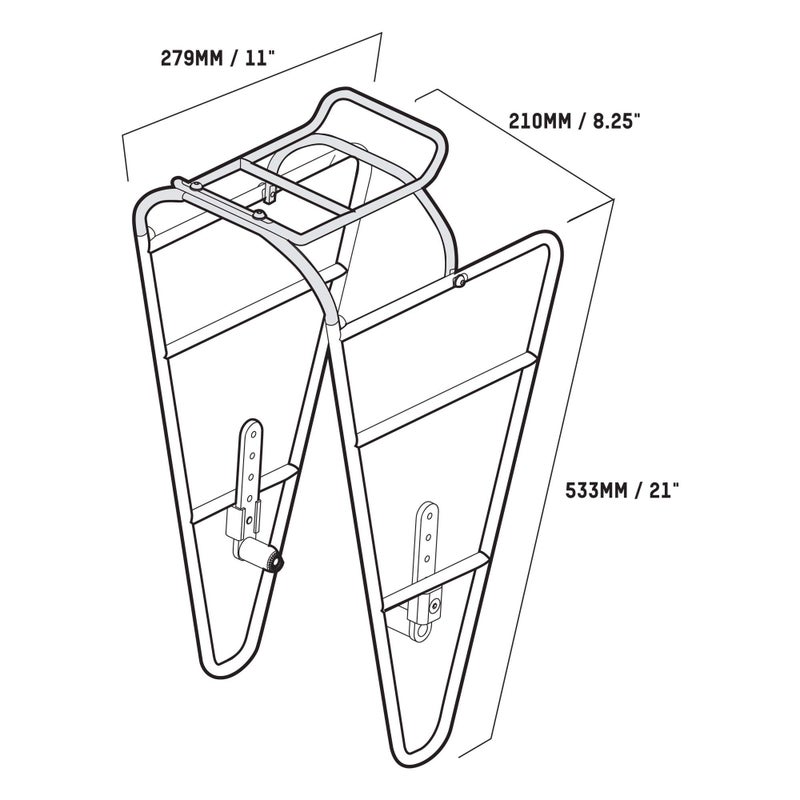 Blackburn Outpost Front and Rear World Touring Bike Rack (Grey, Front) - Image 5